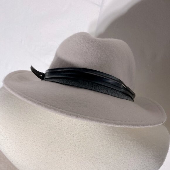 5/$25 Le Chateau Light Grey  Wool Wide Brim Hat - Picture 3 of 15